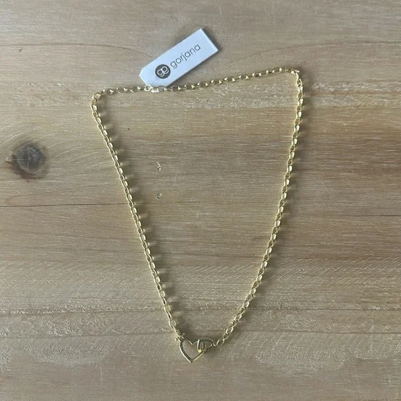 Gorjana NWT Parker Heart Necklace - Gold - Picture 6 of 9